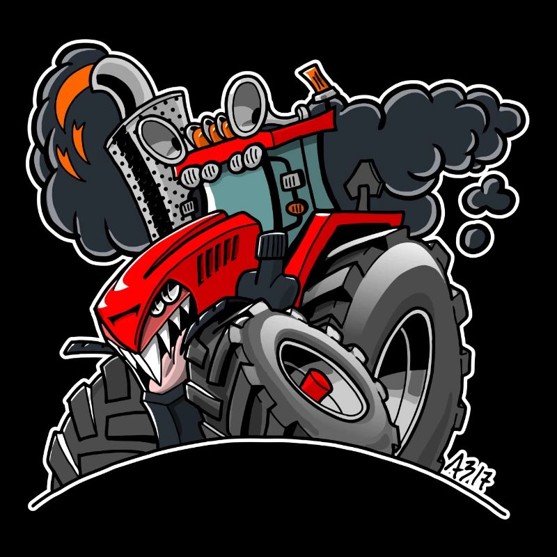 TRACTOR bordure blanche