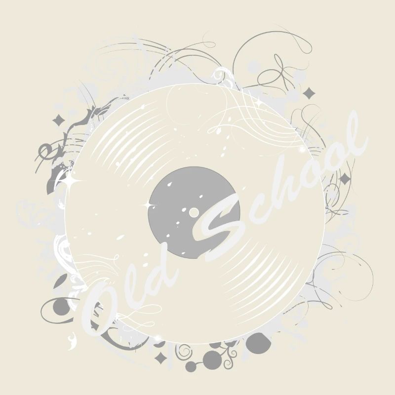 Vinyl record in retro design