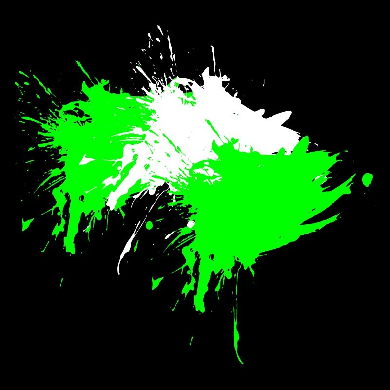 Klecks Fleck Flecke Weiß Hellgrün Vektor Design