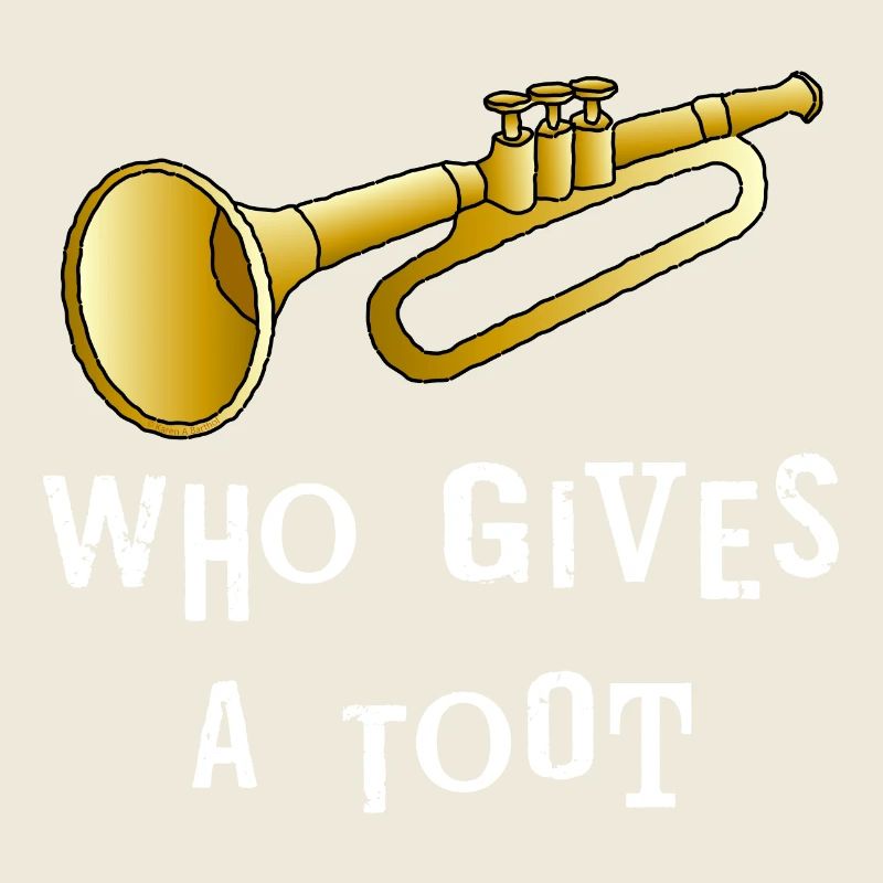 Trompete Toot weißer Text