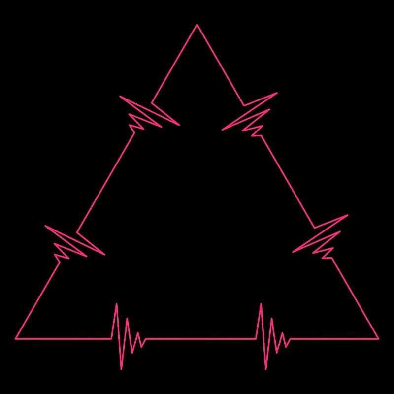 Dreieck Herzschlag Rosa