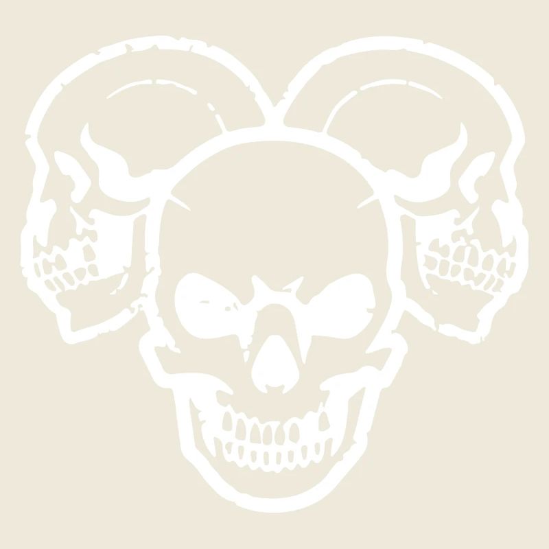 Three Grinning Vector Skull