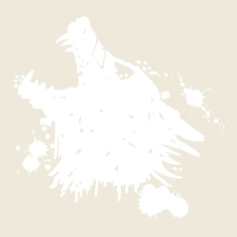 Howling white wolf
