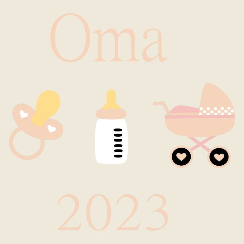Oma 2023 Geburt Mädchen Vorlage personalisierbar