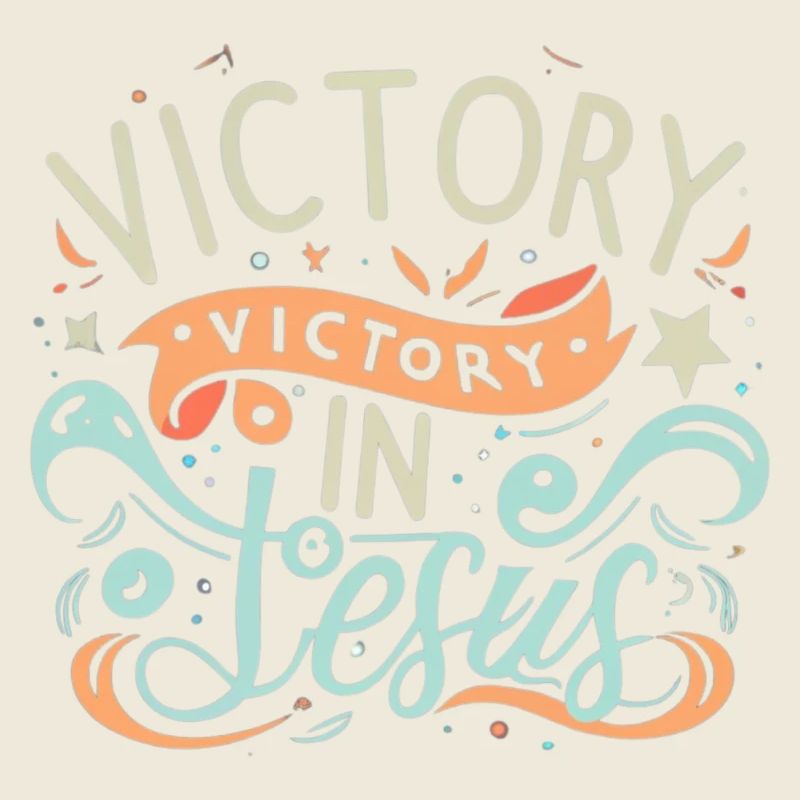 Victory in Jesus – Buntes Design