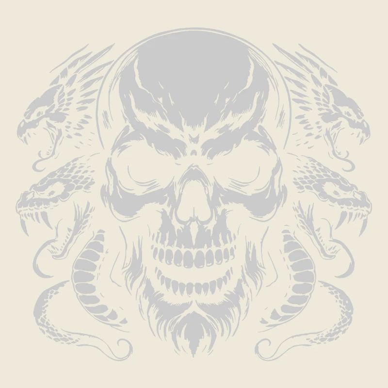 Skull with snake ring
