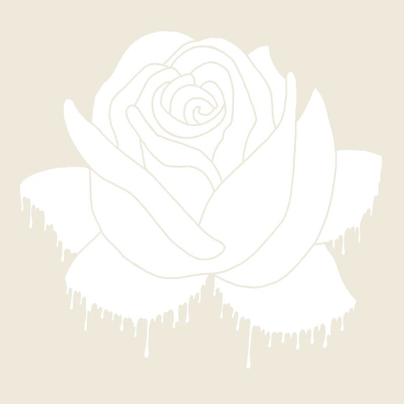 Graffiti einer weißen Rose