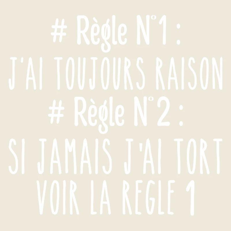 J'ai toujours raison Règle