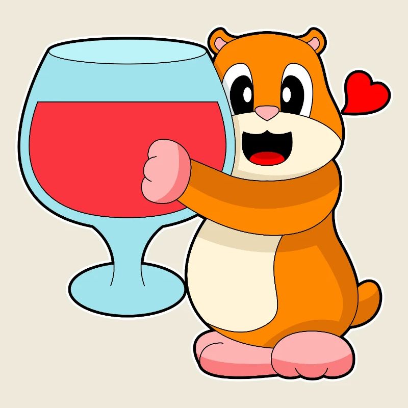 Hamster Rotwein