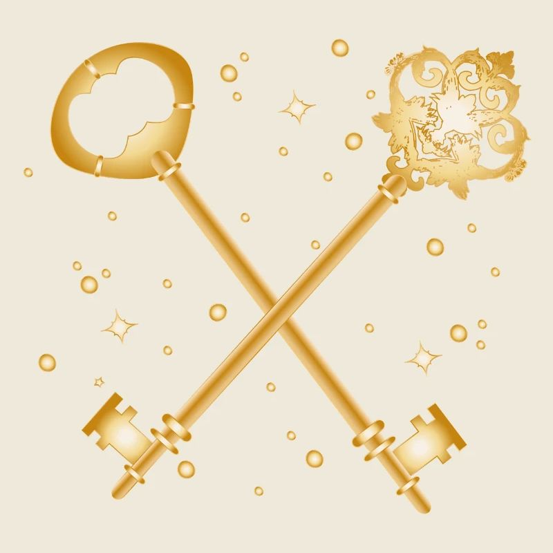 Croix Dorée Antique Clé Design
