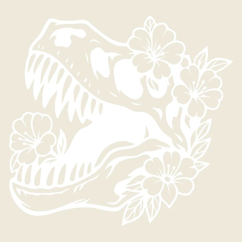 Blumen Dinosaurier Silhouette Design