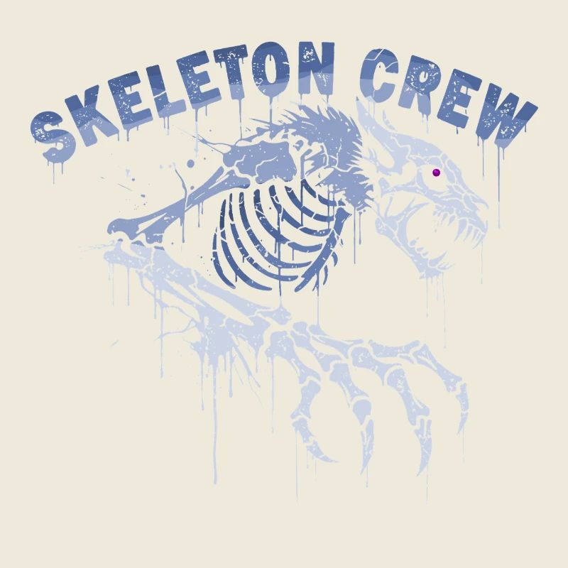 Skelett Werwolf Graffiti