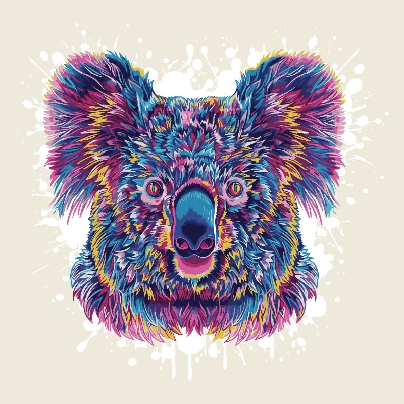 Éclaboussures de couleur Koala