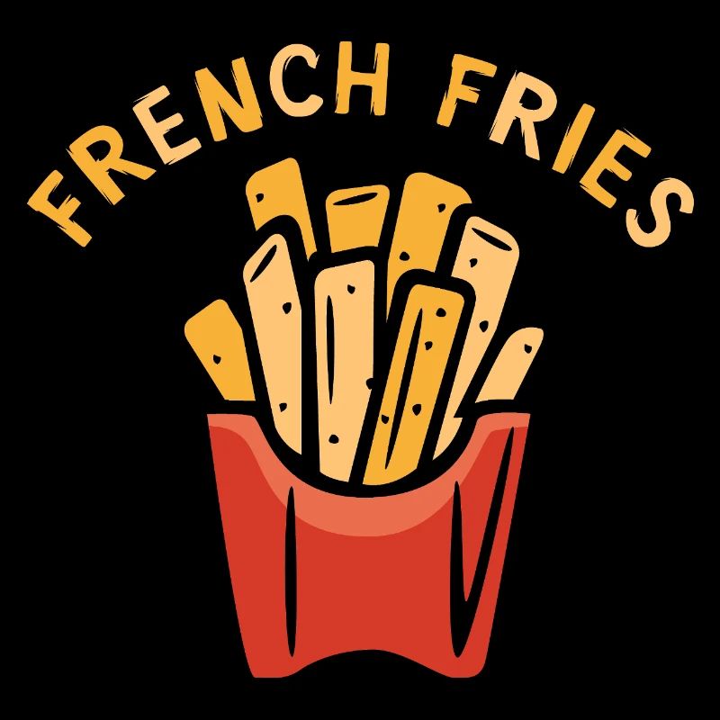 Frites - Conception de dessin animé amusant de frites
