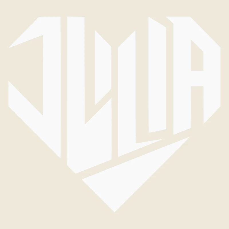 Julia Nom Design Coeur Design - Couleur Variable