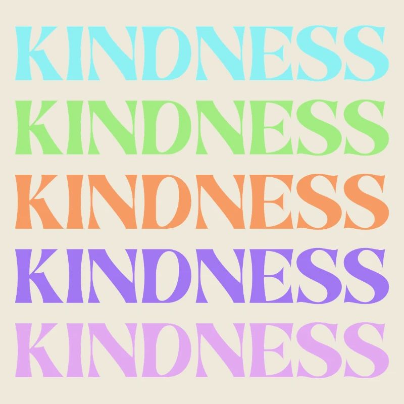 Kindness Rainbow Stacked Text