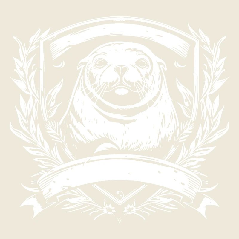 Seelöwe Otter im Laurel-Abzeichen