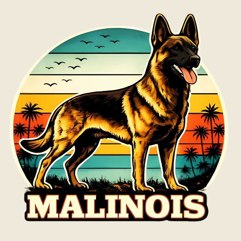 Belgian Shepherd Malinois Retro