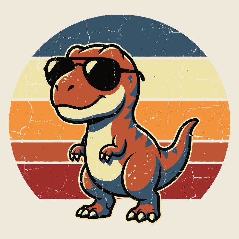 Design rétro de lunettes de soleil en forme de dinosaure