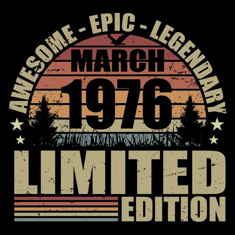 Millésime Mars 1976 Anniversaire - mars 1976