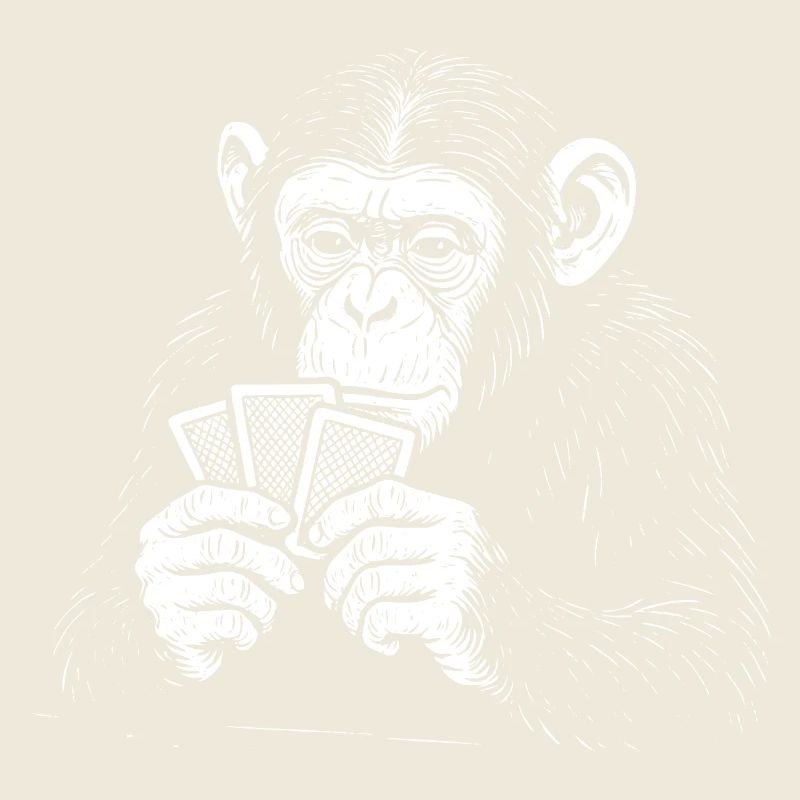 Chimp playing Cards
