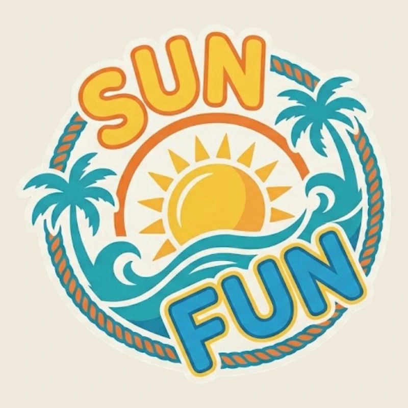 Sun Fun – Design d’autocollants d’été tropical