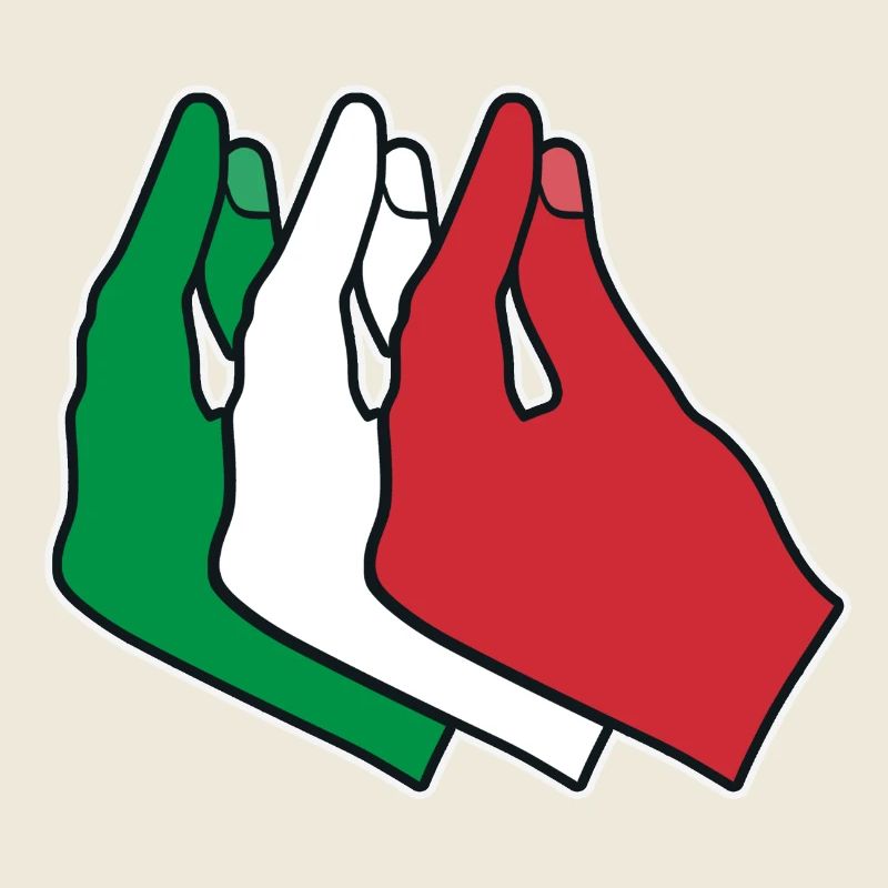 Italy flag funny hand gesture capisci ?