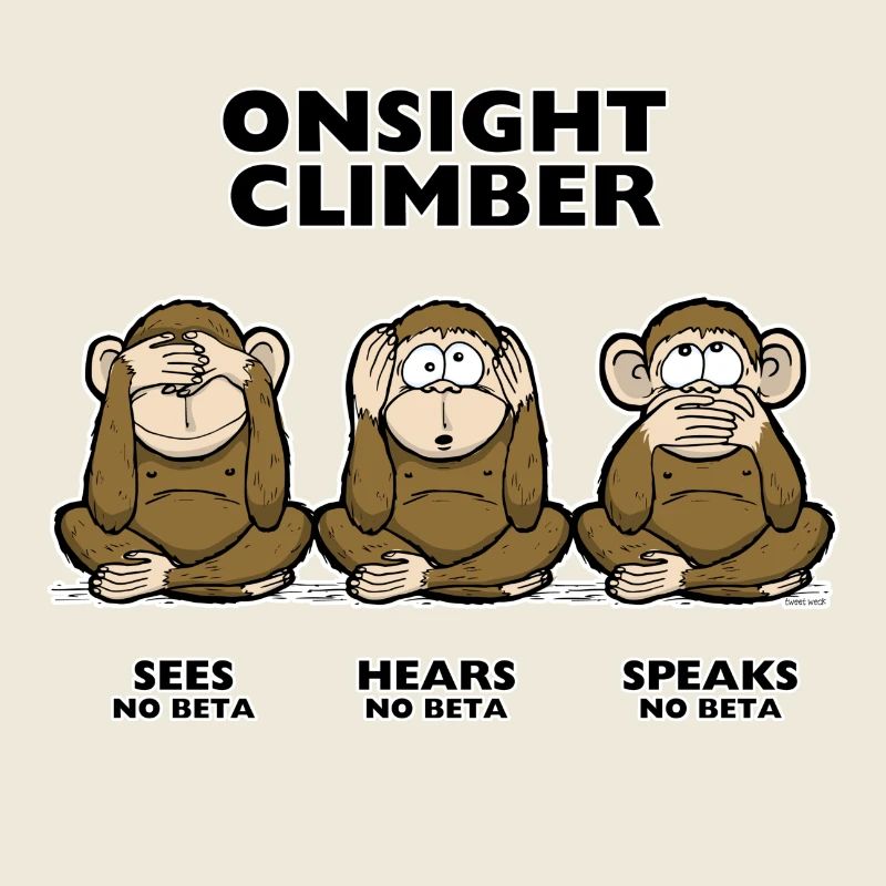 On Sight climber three wise monkey Kletter T-Shirt