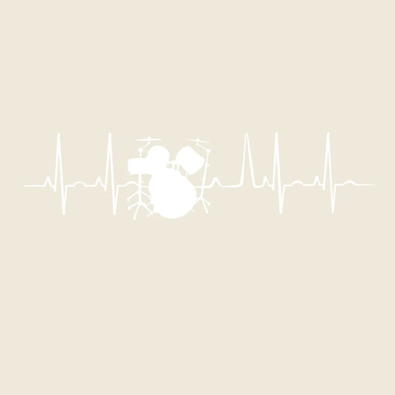 Schlagzeug Shirt · Heartbeat · Drummer · Drumkit