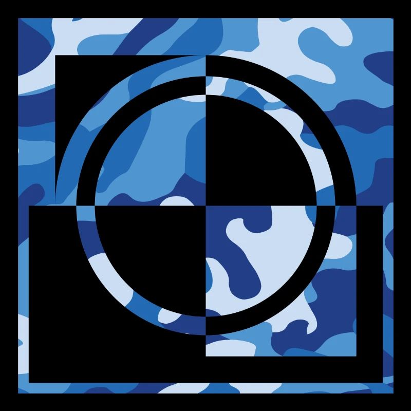 camouflage bleu