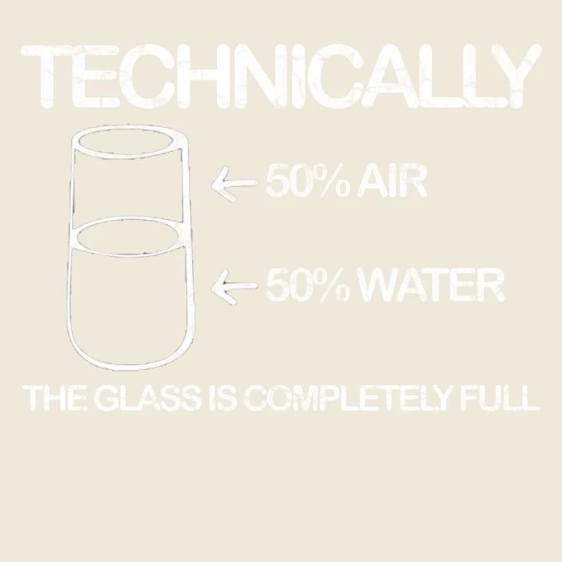 Technically the glass is completely full Science