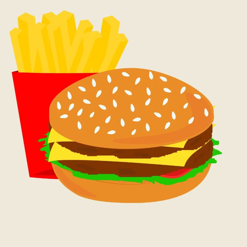 Burger Pommes Food Lover Gift Gift Idea