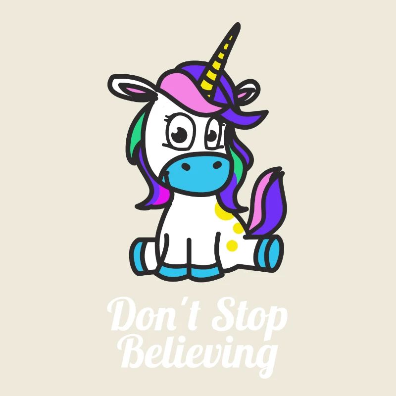 Shop Cute Dont Stop Believing Unicorn Design