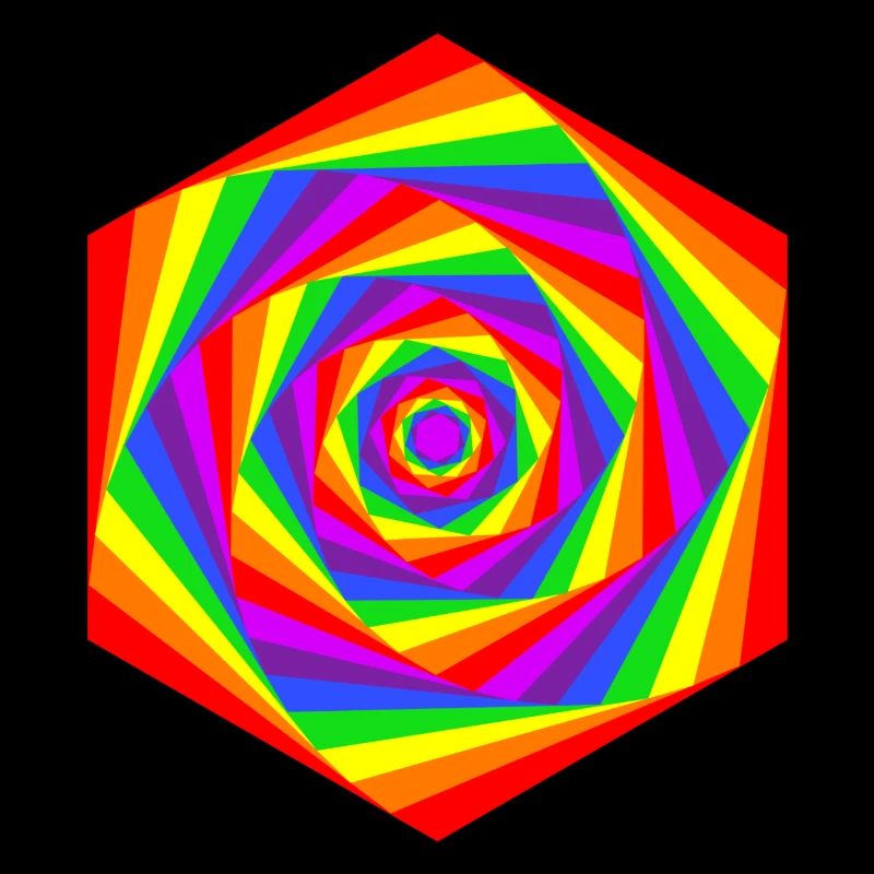 Regenbogen Hexagon