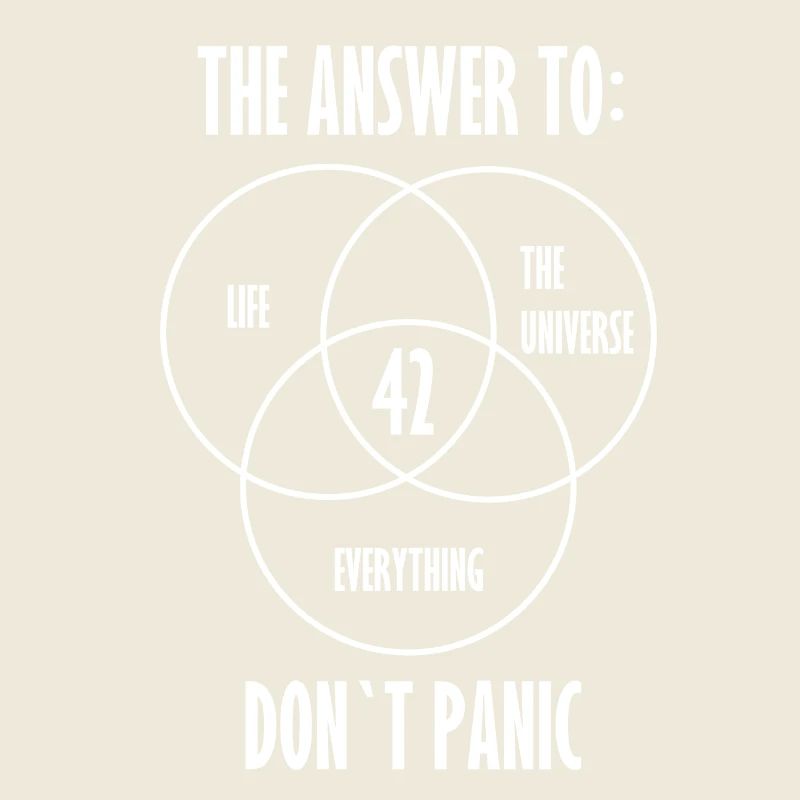 42 - The ultimate answer! Cool, funny idea