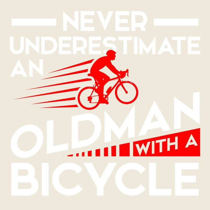 Never Underestimate Old Man with Bicycle