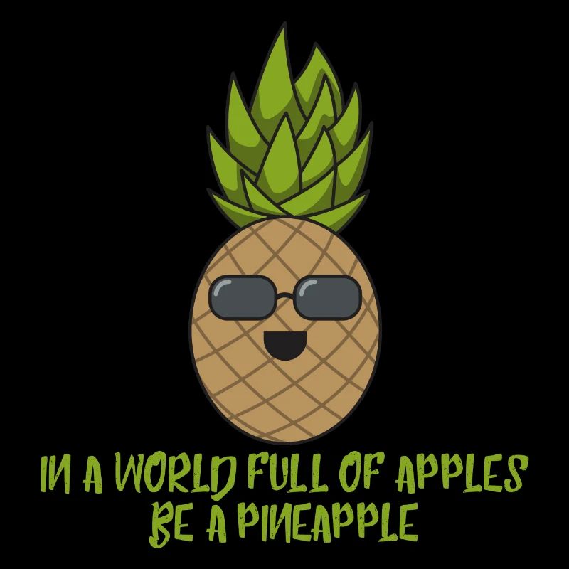 Ananas cool mit Sonnenbrille Geschenk Spruch obst