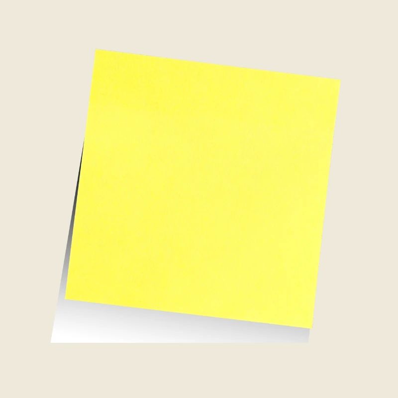 gelber Notizzettel , Klebezettel , sticky note