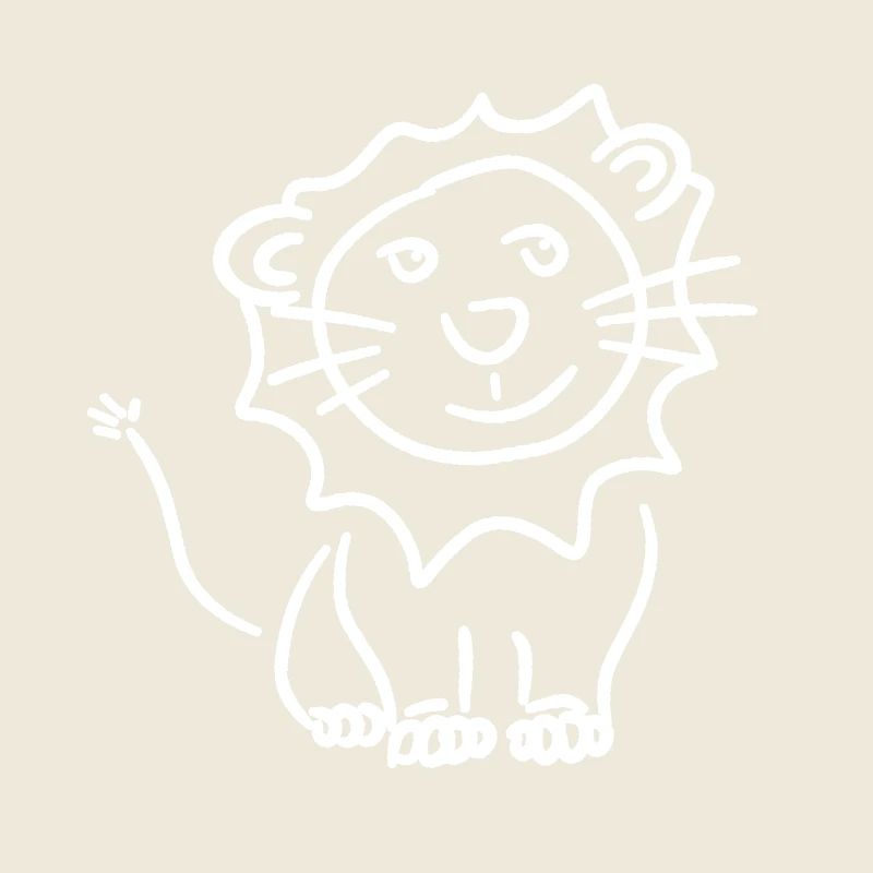 Sonnenlöwe Doodle Stil