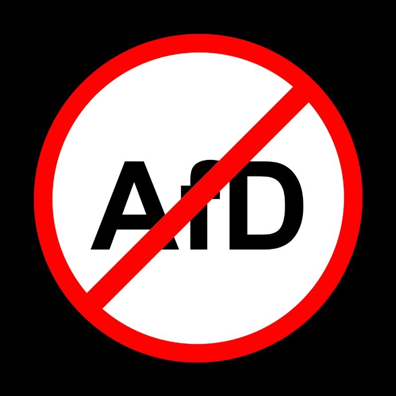 No AfD Straßenschild