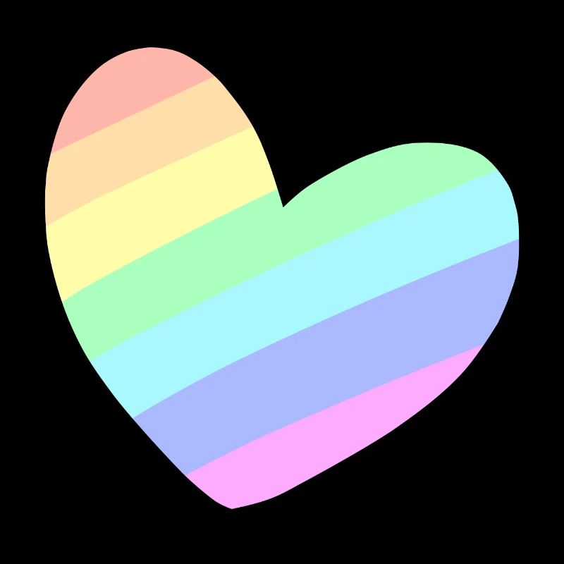 Pastal Rainbow Herz