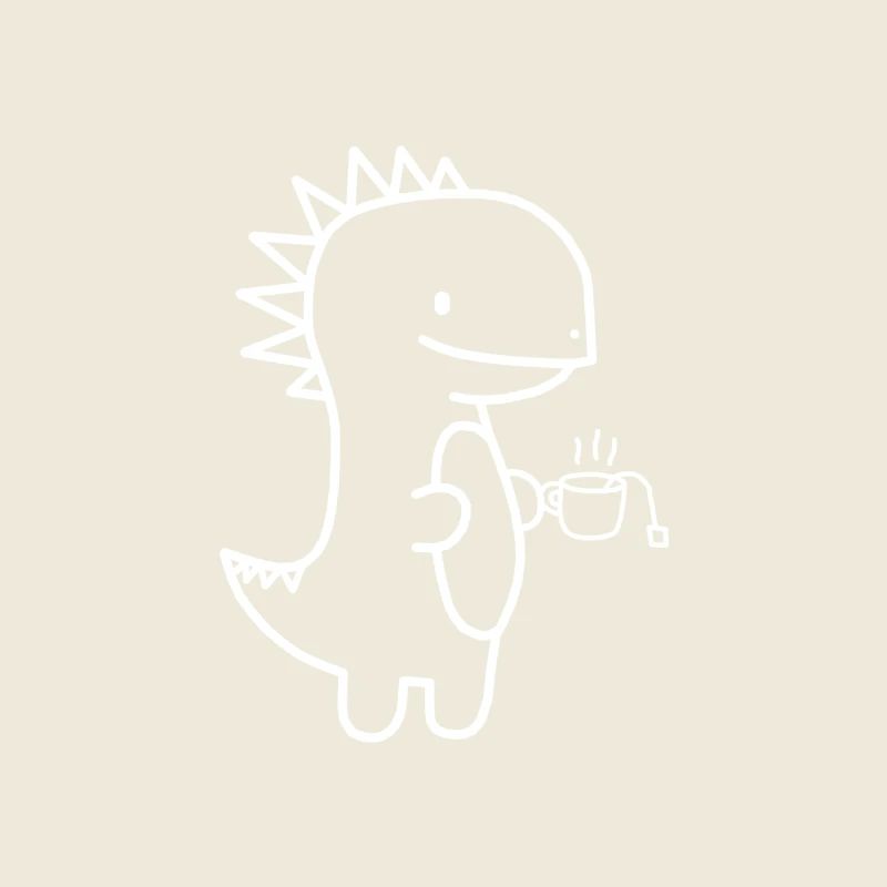 Dinosaur tea coffee