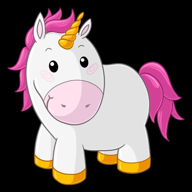 Pinkes glückliches Comic Einhorn