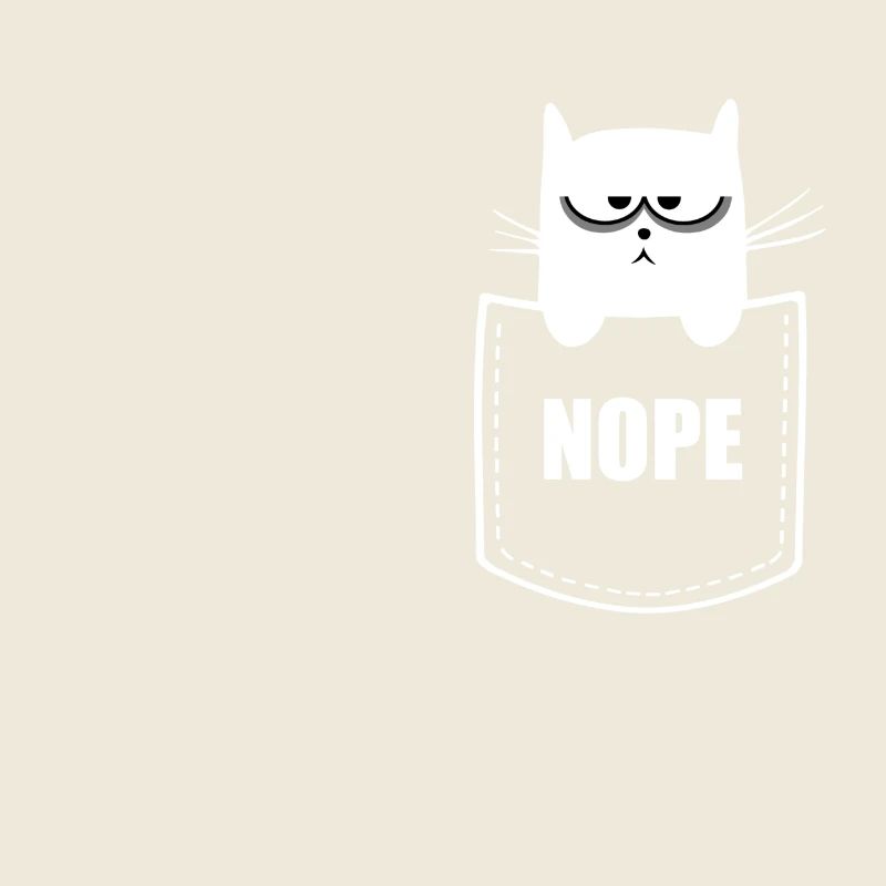 Pocket Cat Grumpy Nope - Funny Cat Design
