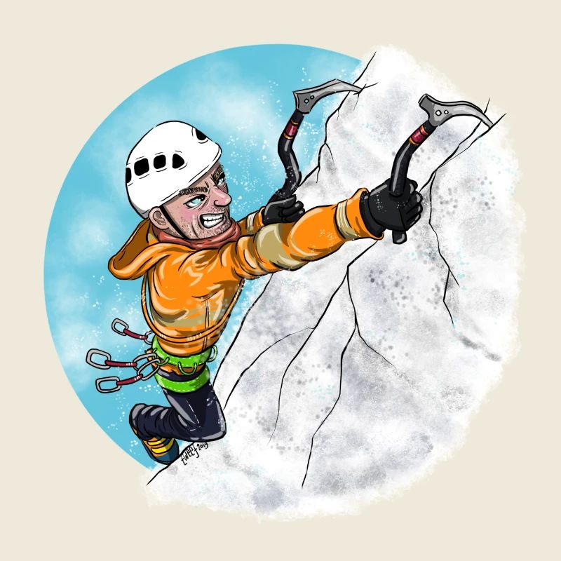 Bergsteiger - Eiskletterer - Kletter T-Shirt