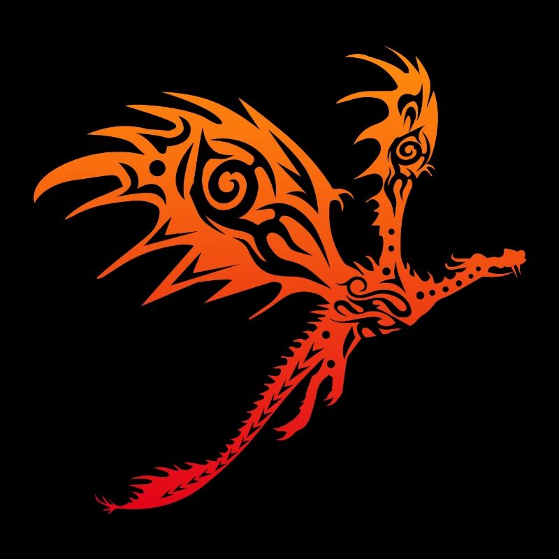Idée de cadeau drôle d'animaux de dragon rouge