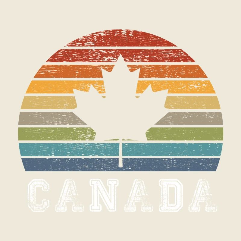 Conception / cadeau de feuille d'érable vintage du Canada