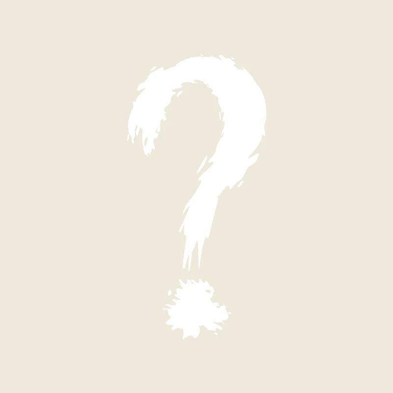 Point d'interrogation blanc