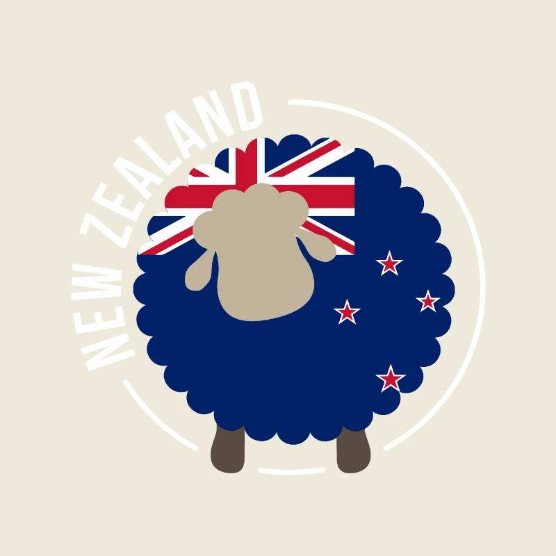Neuseeländische Schaf flagge Neuseelands Geschenk