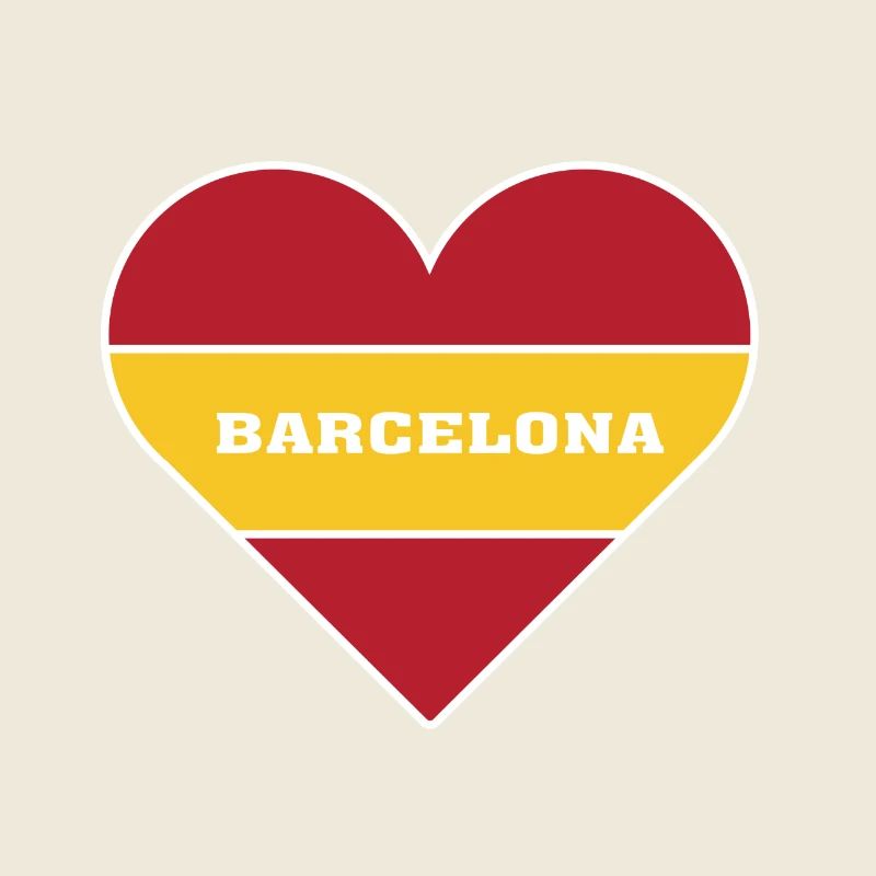 Barcelone Espagne Drapeau Love Barcelona España